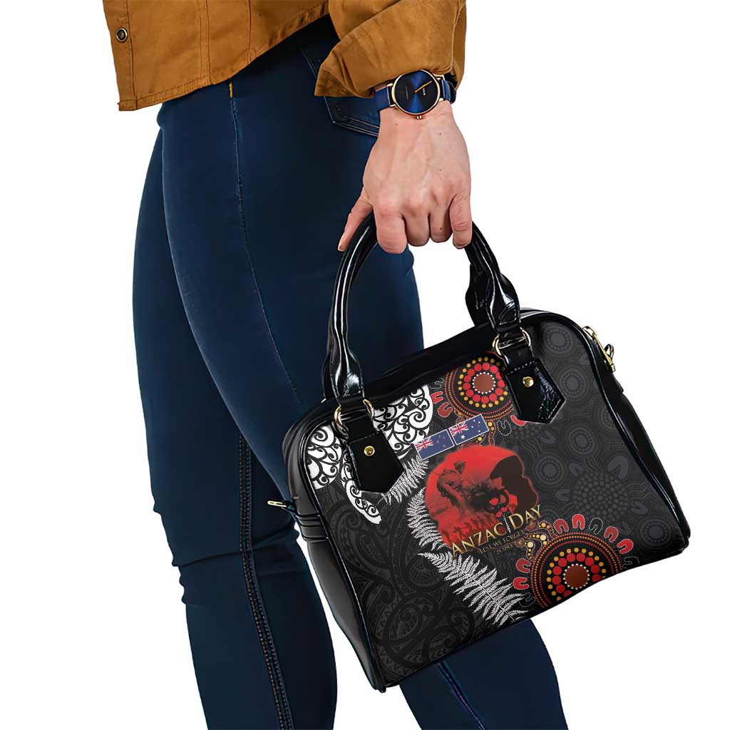 Australia and New Zealand ANZAC Day Shoulder Handbag Aboriginal and Maori Art Pattern - Gallipoli Lest We Forget LT03 - Polynesian Pride