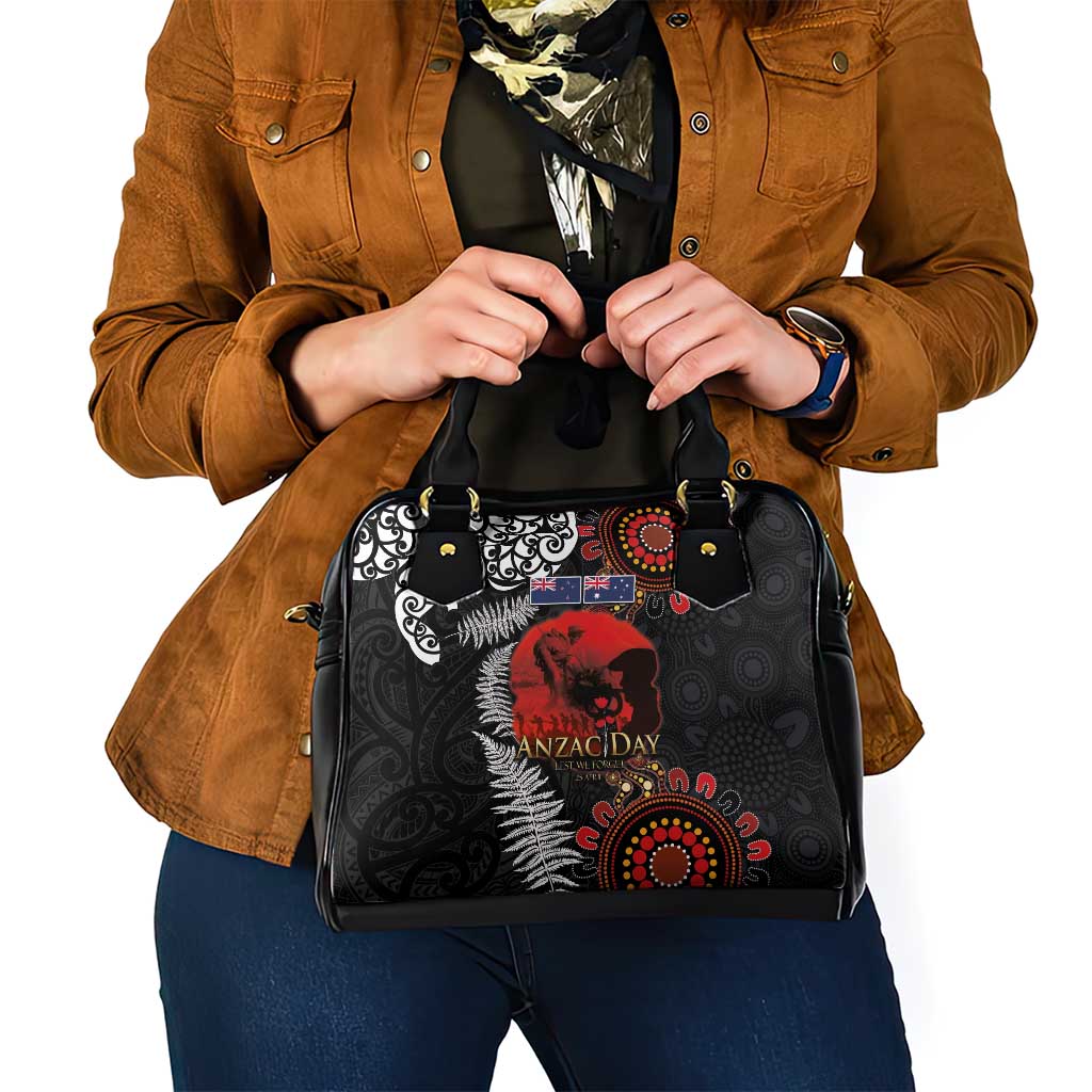 Australia and New Zealand ANZAC Day Shoulder Handbag Aboriginal and Maori Art Pattern - Gallipoli Lest We Forget LT03 - Polynesian Pride