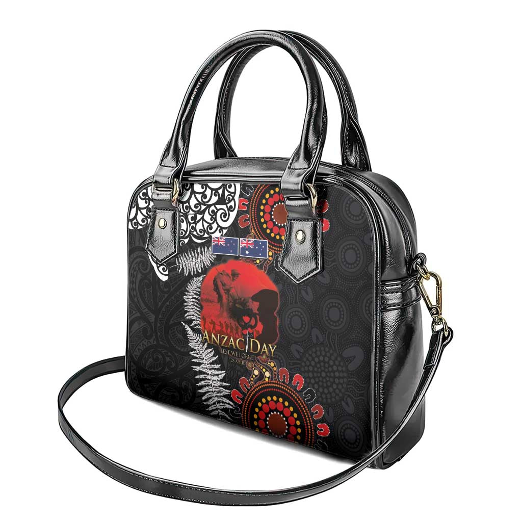 Australia and New Zealand ANZAC Day Shoulder Handbag Aboriginal and Maori Art Pattern - Gallipoli Lest We Forget LT03 - Polynesian Pride