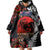 Australia and New Zealand ANZAC Day Wearable Blanket Hoodie Aboriginal and Maori Art Pattern - Gallipoli Lest We Forget