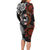 Australia and New Zealand Together Family Matching Long Sleeve Bodycon Dress and Hawaiian Shirt Aboriginal and Maori Art Tattoo