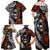 Australia and New Zealand Together Family Matching Off Shoulder Maxi Dress and Hawaiian Shirt Aboriginal and Maori Art Tattoo