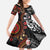 Australia and New Zealand Together Family Matching Summer Maxi Dress and Hawaiian Shirt Aboriginal and Maori Art Tattoo