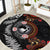 Australia and New Zealand Together Round Carpet Aboriginal and Maori Art Tattoo