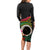 Vanuatu Selebretem 44th Indipendens Dei Long Sleeve Bodycon Dress Sand Drawing Turtle Melanesian Vibes