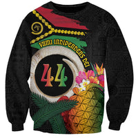 Vanuatu Selebretem 44th Indipendens Dei Sweatshirt Sand Drawing Turtle Melanesian Vibes LT03 Unisex Black - Polynesian Pride