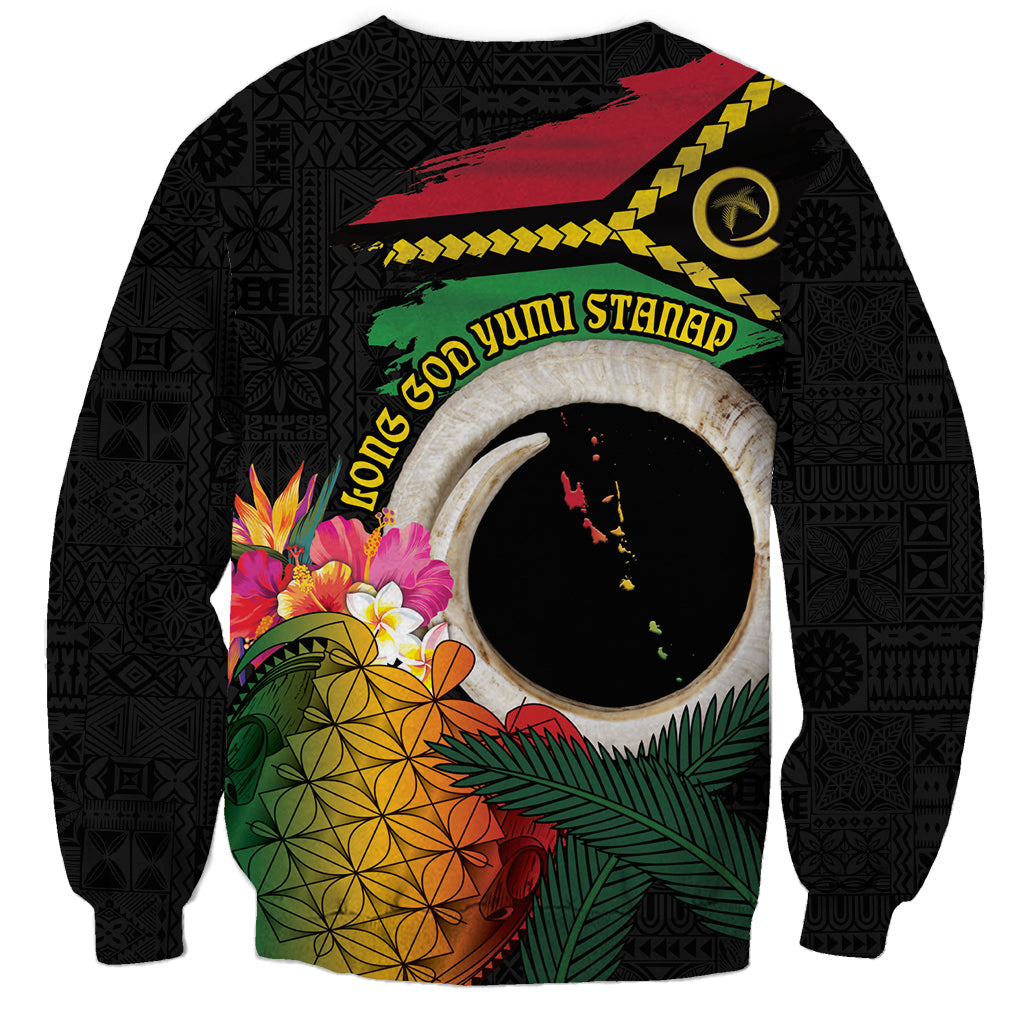 Vanuatu Selebretem 44th Indipendens Dei Sweatshirt Sand Drawing Turtle Melanesian Vibes LT03 - Polynesian Pride