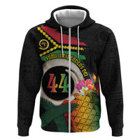 Vanuatu Selebretem 44th Indipendens Dei Zip Hoodie Sand Drawing Turtle Melanesian Vibes LT03 Zip Hoodie Black - Polynesian Pride