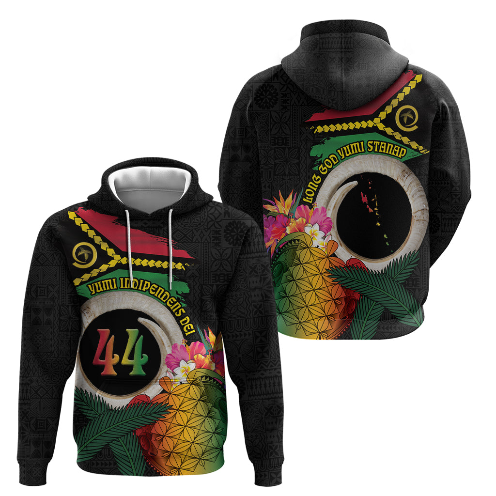 Vanuatu Selebretem 44th Indipendens Dei Zip Hoodie Sand Drawing Turtle Melanesian Vibes LT03 - Polynesian Pride
