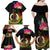 Vanuatu Ni-Van Family Matching Off Shoulder Maxi Dress and Hawaiian Shirt Coat of Arms Sand Drawing