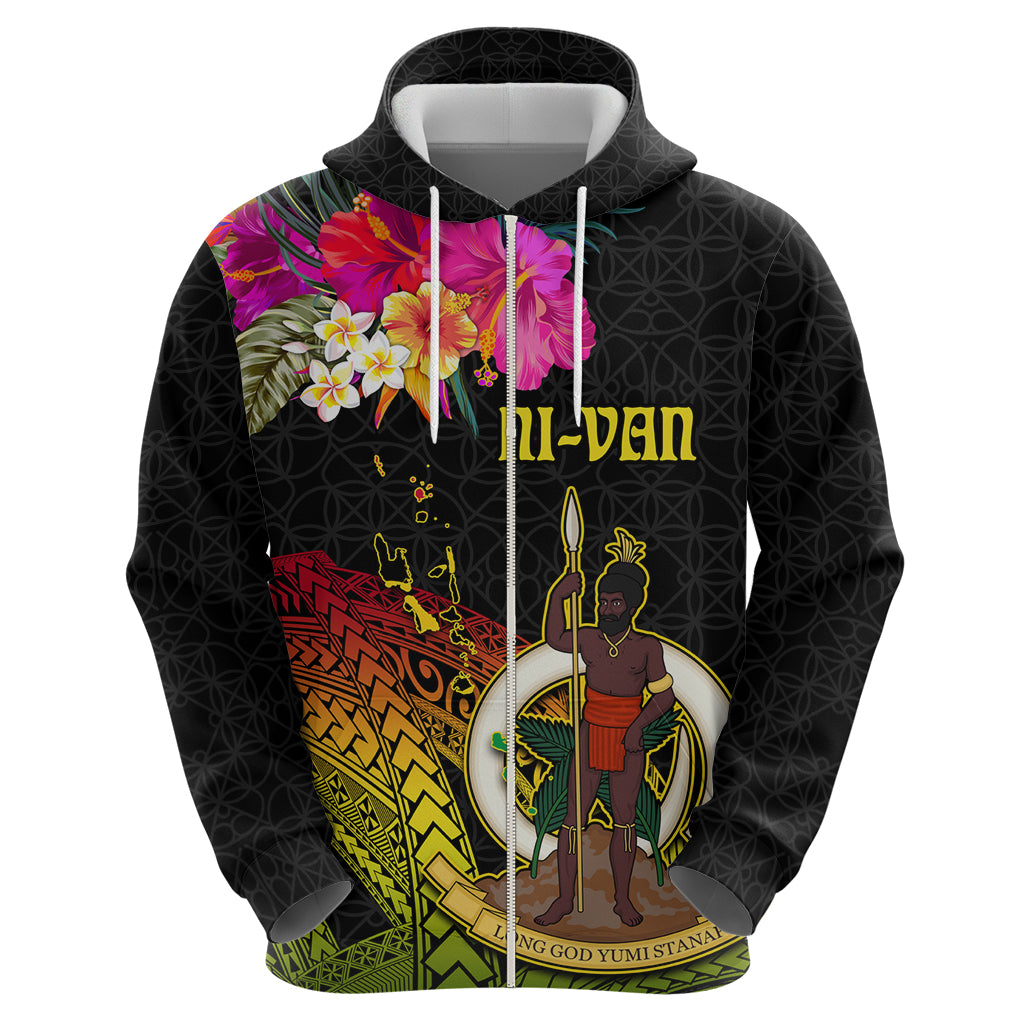 Vanuatu Ni-Van Hoodie Coat of Arms Sand Drawing LT03 - Polynesian Pride