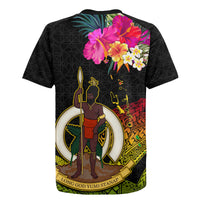 Vanuatu Ni-Van Rugby Jersey Coat of Arms Sand Drawing LT03 - Polynesian Pride