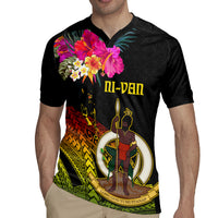 Vanuatu Ni-Van Rugby Jersey Coat of Arms Sand Drawing LT03 - Polynesian Pride