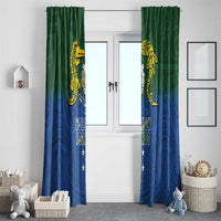 Solomon Islands Window Curtain The Guardians-Tribal Crocodile and Shark Melanesian Tattoo LT03 - Polynesian Pride