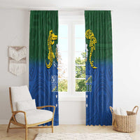 Solomon Islands Window Curtain The Guardians-Tribal Crocodile and Shark Melanesian Tattoo LT03 - Polynesian Pride