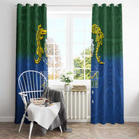 Solomon Islands Window Curtain The Guardians-Tribal Crocodile and Shark Melanesian Tattoo LT03 - Polynesian Pride
