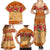 Hawaii Hibiscus Family Matching Summer Maxi Dress and Hawaiian Shirt Turtles and Tribal Motifs Vintage Floral Style