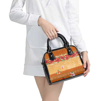 Hawaii Hibiscus Shoulder Handbag Turtles and Tribal Motifs Vintage Floral Style LT03 - Polynesian Pride
