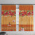 Hawaii Hibiscus Window Curtain Turtles and Tribal Motifs Vintage Floral Style