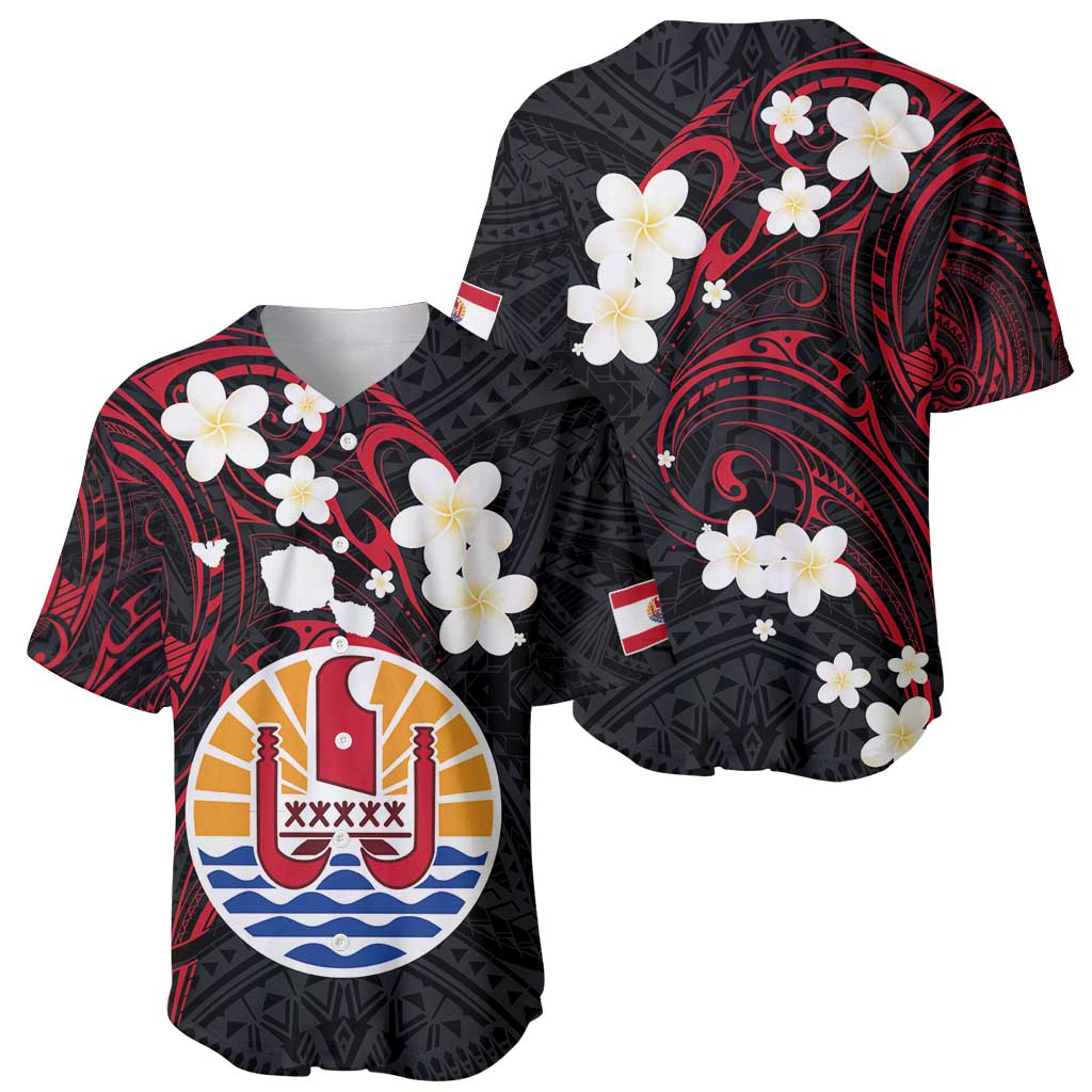 French Polynesia Tiare Day Baseball Jersey Seal and Polynesian Pattern LT03 - Polynesian Pride