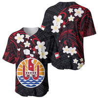 French Polynesia Tiare Day Baseball Jersey Seal and Polynesian Pattern LT03 - Polynesian Pride
