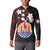 French Polynesia Tiare Day Button Sweatshirt Seal and Polynesian Pattern