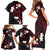 French Polynesia Tiare Day Family Matching Short Sleeve Bodycon Dress and Hawaiian Shirt Seal and Polynesian Pattern