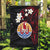 French Polynesia Tiare Day Garden Flag Seal and Polynesian Pattern