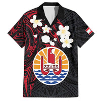 French Polynesia Tiare Day Hawaiian Shirt Seal and Polynesian Pattern LT03 Black - Polynesian Pride