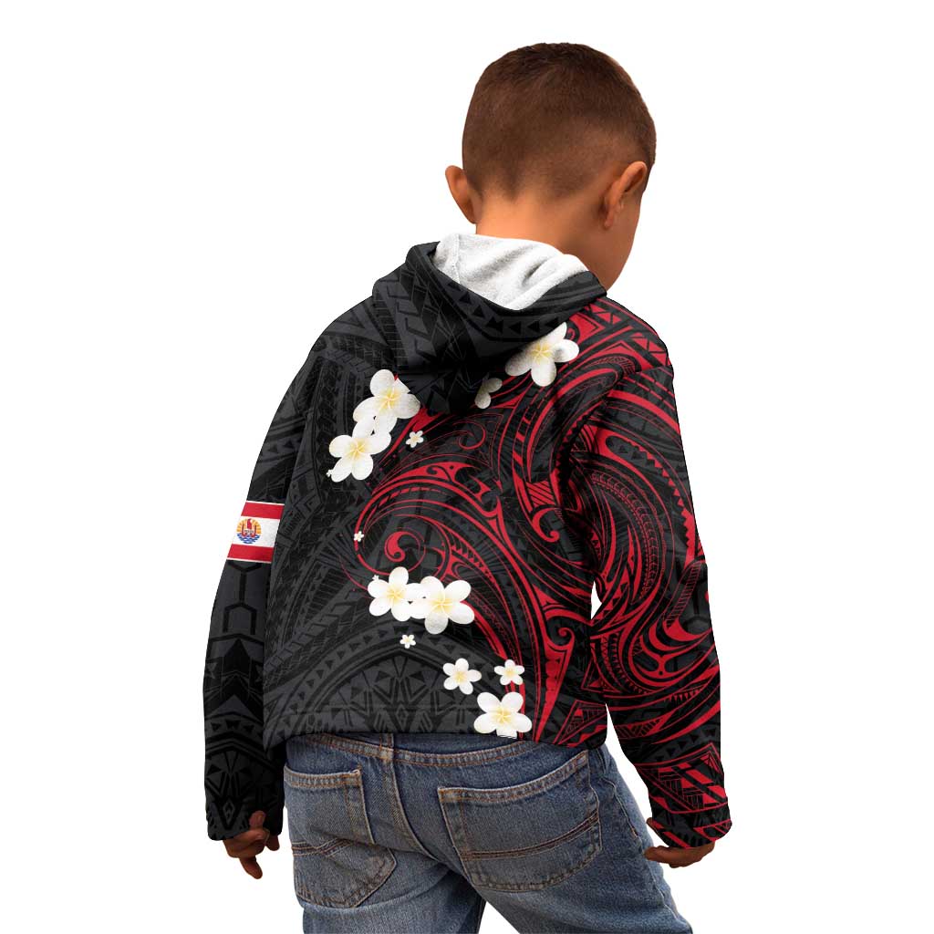 French Polynesia Tiare Day Kid Hoodie Seal and Polynesian Pattern LT03 - Polynesian Pride