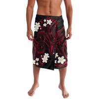 French Polynesia Tiare Day Lavalava Seal and Polynesian Pattern LT03 Black - Polynesian Pride