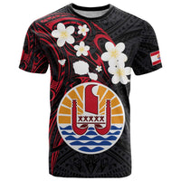 French Polynesia Tiare Day T Shirt Seal and Polynesian Pattern LT03 Black - Polynesian Pride