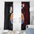 French Polynesia Tiare Day Window Curtain Seal and Polynesian Pattern