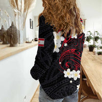 French Polynesia Tiare Day Women Casual Shirt Seal and Polynesian Pattern LT03 - Polynesian Pride