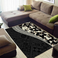Bula Hibiscus Festival Area Rug Tapa Pattern Half Style LT03 - Polynesian Pride