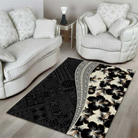 Bula Hibiscus Festival Area Rug Tapa Pattern Half Style LT03 - Polynesian Pride