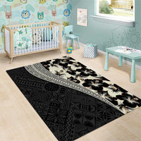 Bula Hibiscus Festival Area Rug Tapa Pattern Half Style LT03 - Polynesian Pride