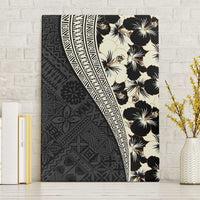 Bula Hibiscus Festival Canvas Wall Art Tapa Pattern Half Style LT03 Without Frame Beige - Polynesian Pride