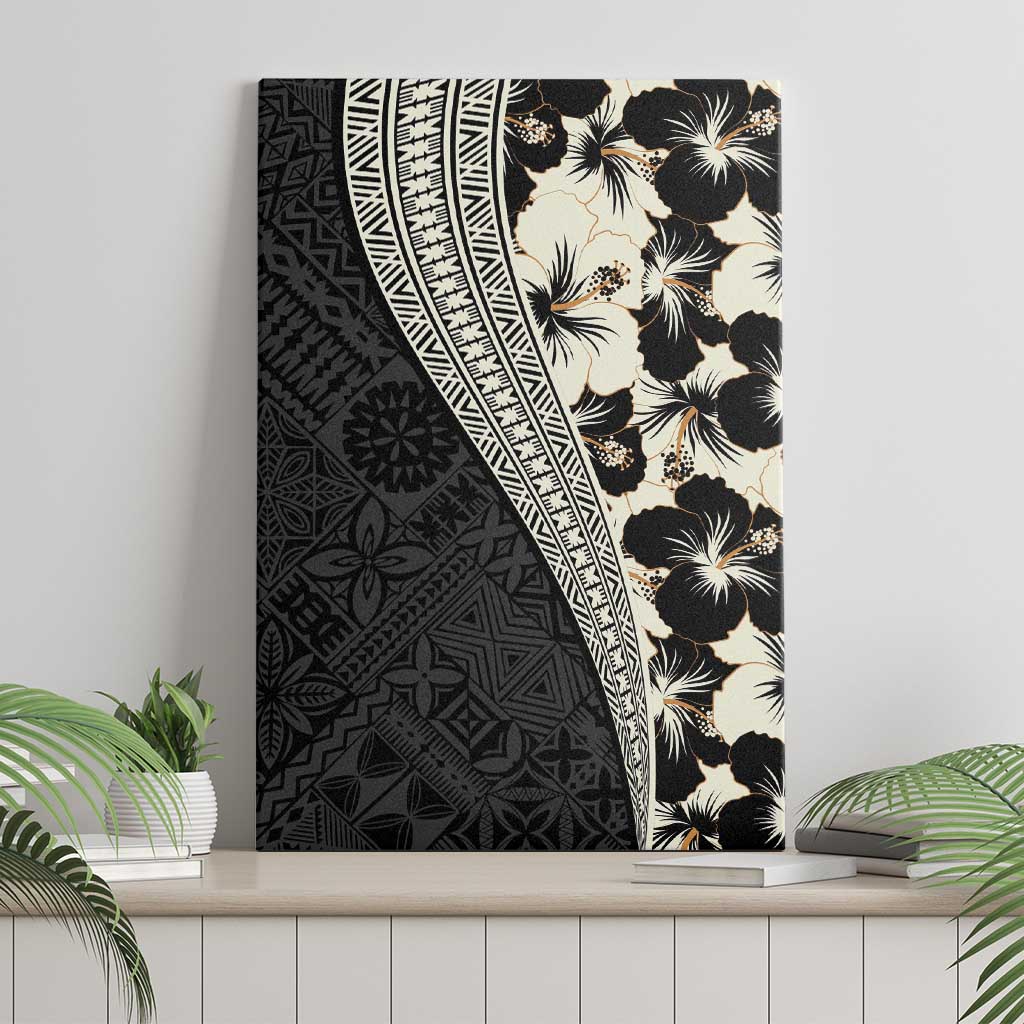 Bula Hibiscus Festival Canvas Wall Art Tapa Pattern Half Style LT03 - Polynesian Pride