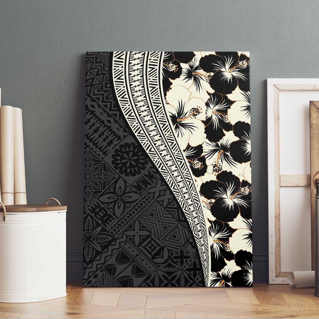 Bula Hibiscus Festival Canvas Wall Art Tapa Pattern Half Style LT03 - Polynesian Pride