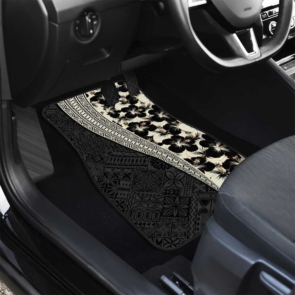 Bula Hibiscus Festival Car Mats Tapa Pattern Half Style LT03 - Polynesian Pride