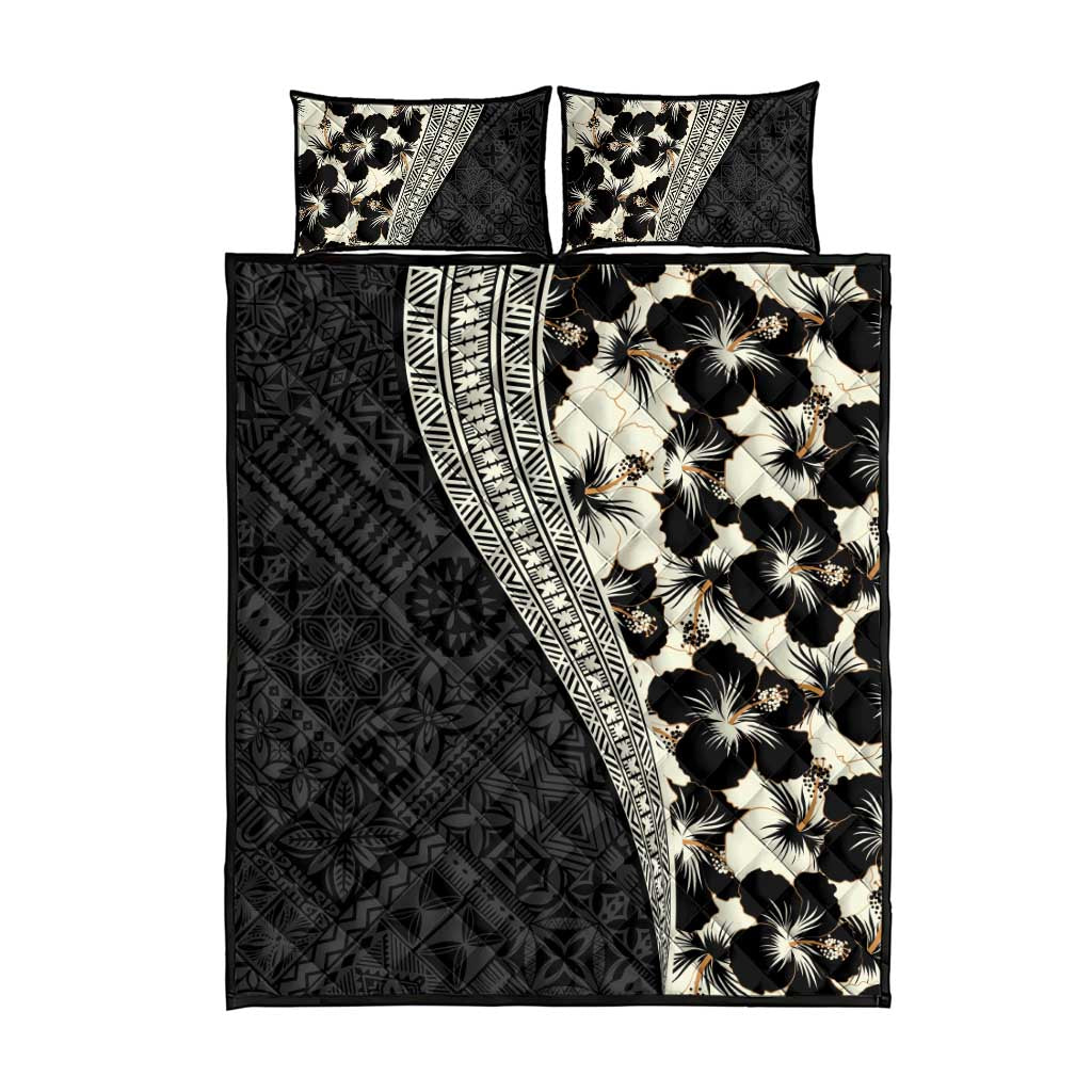 Bula Hibiscus Festival Quilt Bed Set Tapa Pattern Half Style LT03 - Polynesian Pride