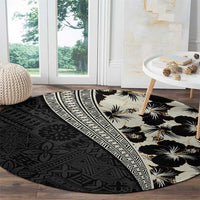 Bula Hibiscus Festival Round Carpet Tapa Pattern Half Style LT03 - Polynesian Pride