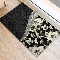 Bula Hibiscus Festival Rubber Doormat Tapa Pattern Half Style LT03 - Polynesian Pride