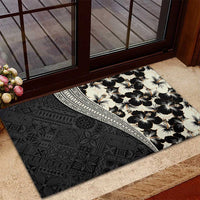 Bula Hibiscus Festival Rubber Doormat Tapa Pattern Half Style LT03 - Polynesian Pride