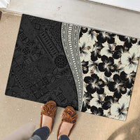 Bula Hibiscus Festival Rubber Doormat Tapa Pattern Half Style LT03 - Polynesian Pride