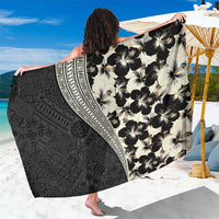 Bula Hibiscus Festival Sarong Tapa Pattern Half Style LT03 One Size 44 x 66 inches Beige - Polynesian Pride