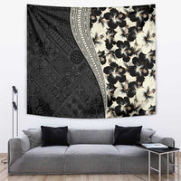 Bula Hibiscus Festival Tapestry Tapa Pattern Half Style LT03 Beige - Polynesian Pride