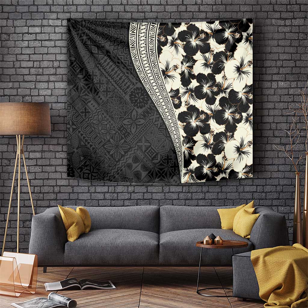 Bula Hibiscus Festival Tapestry Tapa Pattern Half Style LT03 - Polynesian Pride