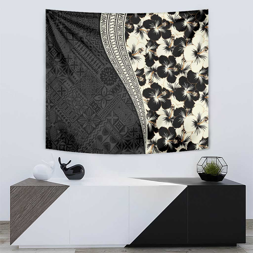 Bula Hibiscus Festival Tapestry Tapa Pattern Half Style LT03 - Polynesian Pride
